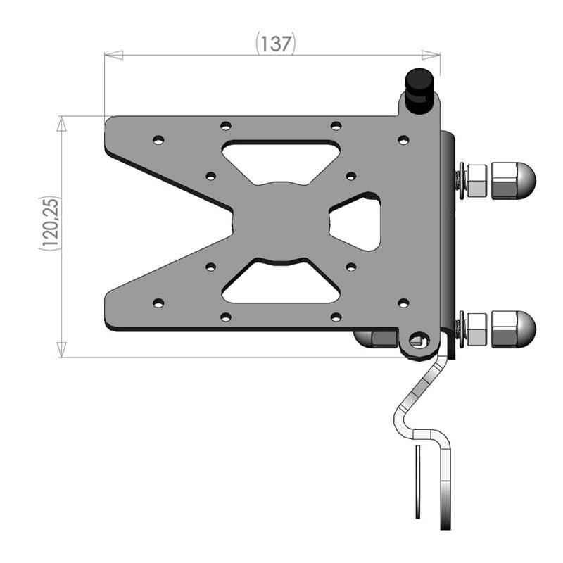 Support de plaque latéral Kawasaki 650 Vulcan S